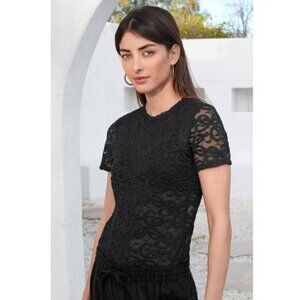 Johnny Was Black Embroidered Blouse